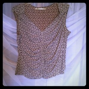 Suit blouse, Brown and cream